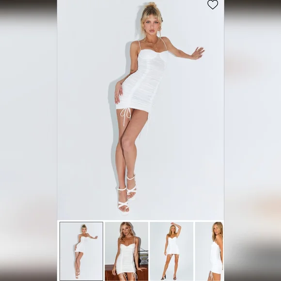 open lace back dress Polly Formal High Slit Dress